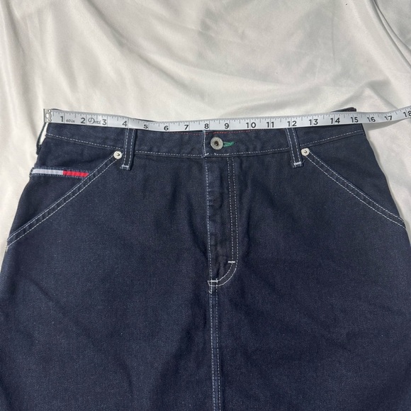 Tommy Hilfiger Denim Mini Skirt Dark Blue Size 9 (Junior Sizing) - Picture 8 of 9